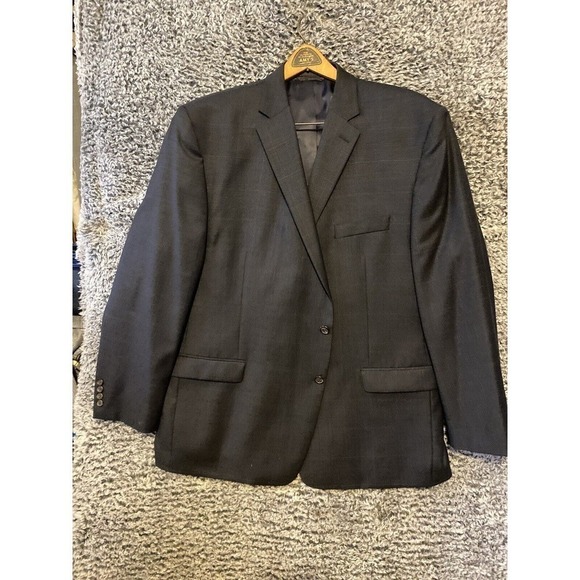 Men’s Gray RALPH LAUREN Wool Blazer jacket sport suit coat two button 50 R